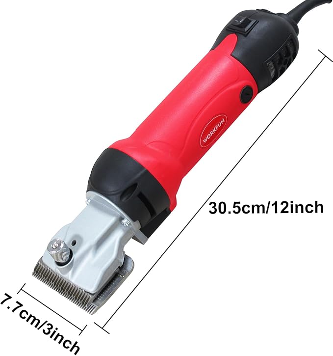 Professional Horse Clippers 600W, 6 Speed Adjustable Grooming Clippers for Horse, Horse Trimmer Shaver Kit for Horse, Goat, Cattle, Pony and Large Thick Coat Animals