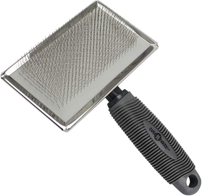 Premium Pet Slicker Brush for Cats & Dogs Shedding Tool, Grey, Small
