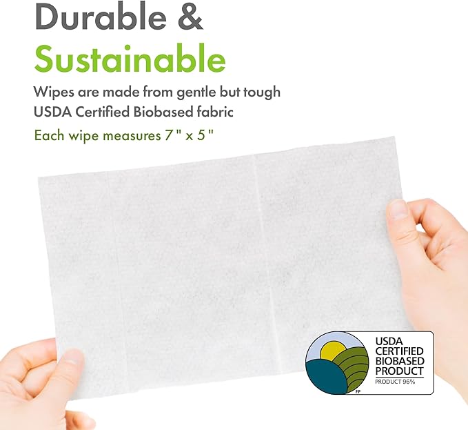 Petkin Plant-Based Eyewipes, 80 Wipes - Biobased & Sustainable Pet Eye Wipes for Dogs & Cats - Cleans Eye Area, Dirt & Tear Stains - Consciously Cleans & Conditions - Easy to Use - Unscented