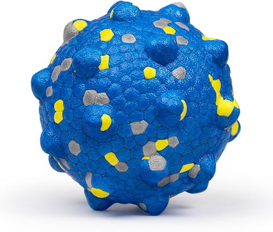 3.7'' Dog Balls for Aggressive Chewers, Indestructible Tennis Balls for Dogs, Durable Bouncy Dog Toy Balls, Interactive Dog Toys for Fetch Game, Floating Balls (Blue Large)