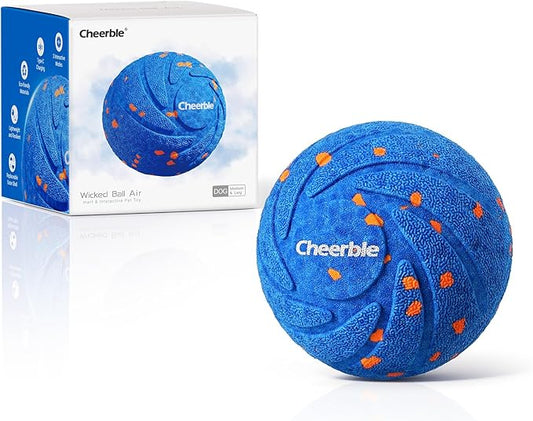 【New Material】Cheerble Smart Interactive Dog Toy, Wicked Ball AIR, Automatic Moving, Bouncing, and Rotating Ball, E-TPU Material, IPX7 Waterproof Rating, Active Rolling Ball for Medium and Large Dogs