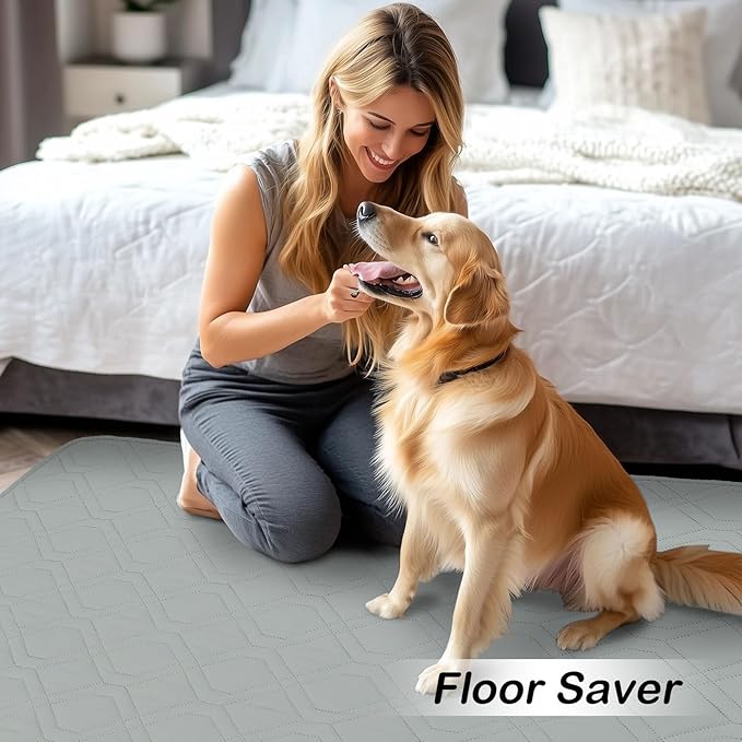 hyha Waterproof Dog Bed Blanket, Soft Dog Bed Cover Pet Blankets, Washable Couch Sofa Cover for Dogs, Reversible Pet Sofa Covers for Furniture (40x50 Inch, Grey/Light Grey)