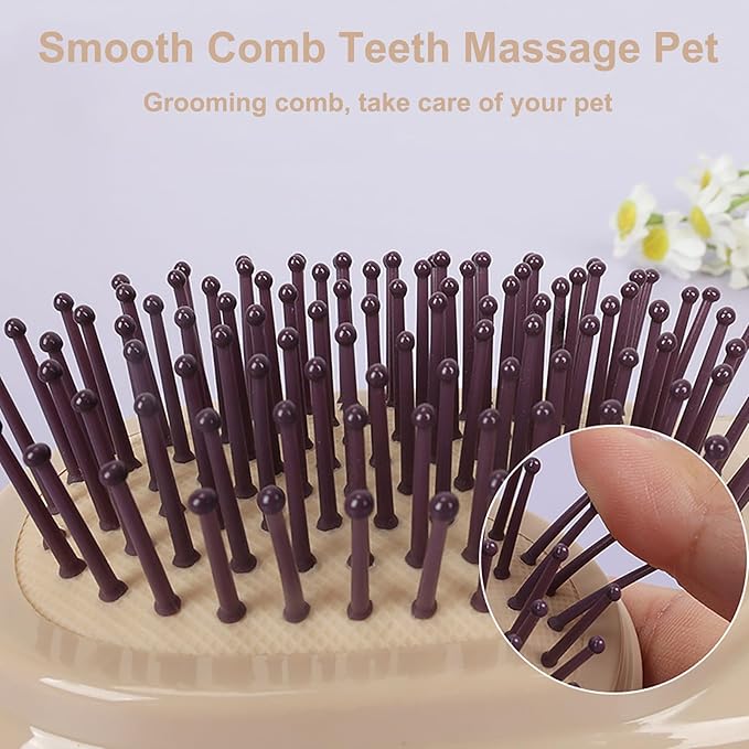 Cat Dog Grooming Brush, Puppy Hair Brush Air Cushion Shedding Comb Hair Removal Comb for Short and Long Hair Haired Pets Massage, Navy Blue