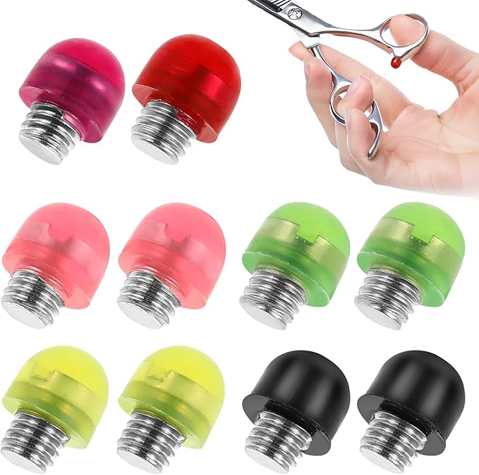 Silicone Grooming Scissors Silencers Replacement: Portable Grooming Scissor Bumpers 10pcs Silencer Parts (Random Color)