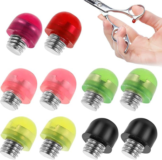 Silicone Grooming Scissors Silencers Replacement: Portable Grooming Scissor Bumpers 10pcs Silencer Parts (Random Color)