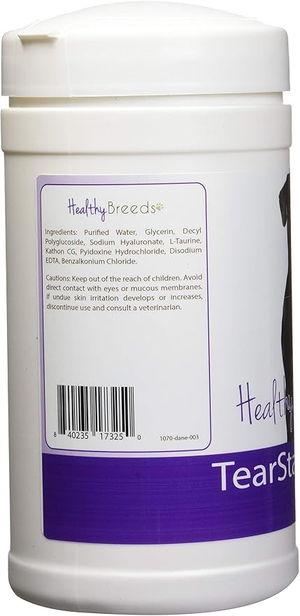 Healthy Breeds Great Dane Tear Stain Wipes 70 Count