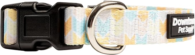 Downtown Pet Supply - Best, Cute & Fancy Dog Collar - Lightweight Adjustable Dog Collar with Quick Buckle & D-Ring - Hand Wash Safe - Chevron - L - Large Dog Collar