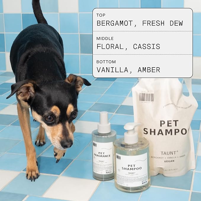 DedCool Pet Shampoo (01 Taunt, Refill 45 OZ) Tear-Free, for Sensitive Skin, Hypoallergenic, Dry Skin & Itch Relief, Deodorizing Shampoo & Conditioner for Dogs & Cats, Vegan, Clean, Non-Toxic