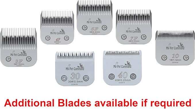 My Pet Command MPC15DS Replacement Upper Cutter Blade & Lube Oil for Cordless Pet Clipper