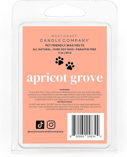Pet Friendly Wax Melts | Pet Safe Wax Melts | All Natural Dog Safe Wax Melts | Non-Toxic Wax Melts | Pet Odor Eliminator | Pure Soy Wax Melts | Veterinarian Approved (Apricot Grove)