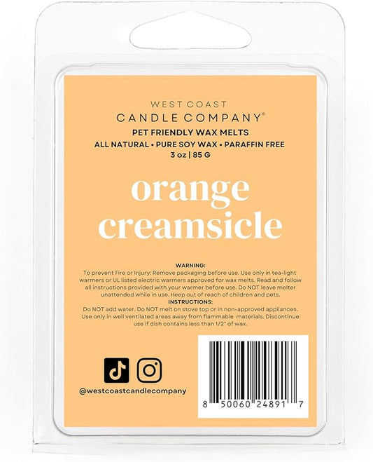 Pet Friendly Wax Melts | Pet Safe Wax Melts | All Natural Dog Safe Wax Melts | Non-Toxic Wax Melts | Pet Odor Eliminator | Pure Soy Wax Melts | Veterinarian Approved (Orange Creamsicle)