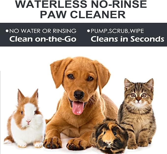 Waterless Shampoo Paw Cleaner for Dogs, Cats, Pets - Dry Shampoo, Foot Cleaner Brush, Good for Puppy