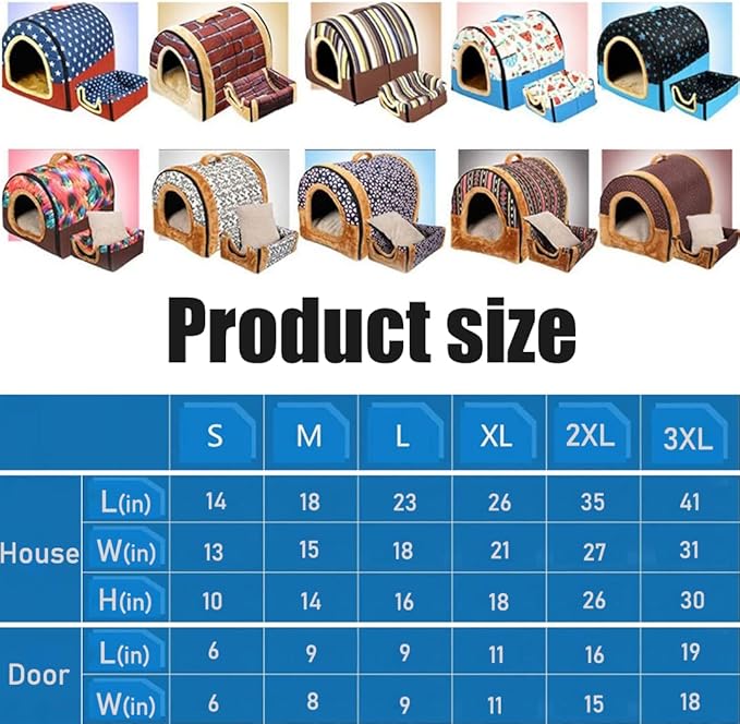 Dog Bed or Cat Bed,2 Ways to Use,Indoor Pet House with Fluffy Mat,Removable and Washable Cover,Splash-Proof House and Non-Slip Bottom,for Medium Dogs and Cats(L Flamingo)