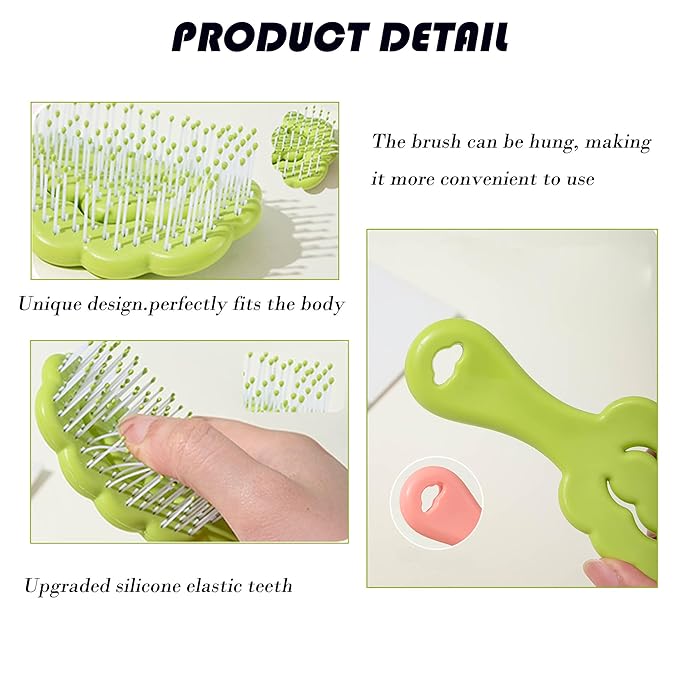 Small Dog Grooming Brush,Cloud Shape Puppy Brush Detangling Dog Hair Brushes for Wet or Dry - Perfect for Shih Tzus, Yorkies, Maltipoos - Ideal Puppy Hair Brushes for Maltese and Small Breeds (Pink)