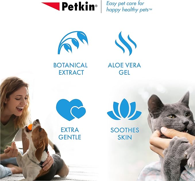Petkin Jumbo Pet Eye Wipes, 80 Extra Moist Wipes, 2 Pack - Natural Formula Gently Removes Dirt, Discharge, & Tear Stains - Safe, Convenient, & Easy to Use Pet Wipes for Dogs, Cats, Puppies & Kittens