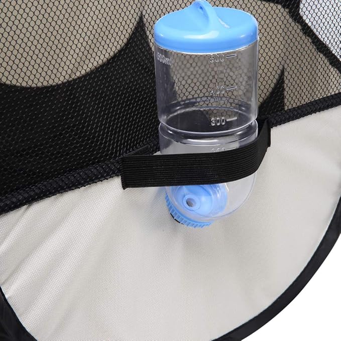 Portable Pet Playpen, 28.3" Foldable Dog Playpen for Dogie Kitten Rabbit, Exercise Playpen Tent Indoor/Outdoor Use (Blue)