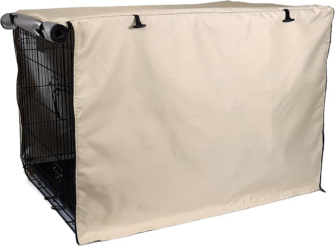 kefit Dog Crate Cover 42 inch, Kennel Cover for Dog Cage, Beige