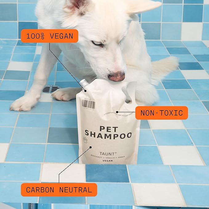 DedCool Pet Shampoo (01 Taunt, Refill 45 OZ) Tear-Free, for Sensitive Skin, Hypoallergenic, Dry Skin & Itch Relief, Deodorizing Shampoo & Conditioner for Dogs & Cats, Vegan, Clean, Non-Toxic
