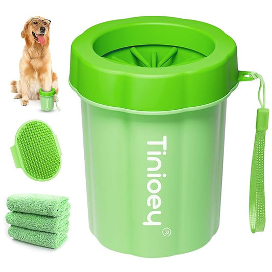 Paw Cleaner for Medium Dogs (with 3 Absorbent Towels) - Muddy Foot Washer for Pets