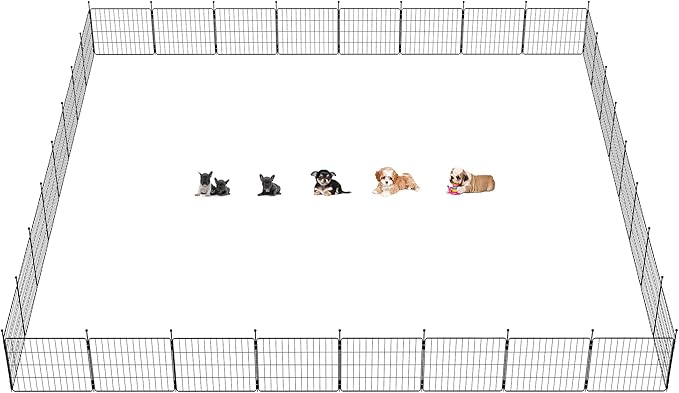 FXW MiniPaws Dog Playpen for Yard & RV Camping, Expandable 20-inch 32 Panels for Puppies and Small Dogs, Portable for Indoor and Outdoor Use