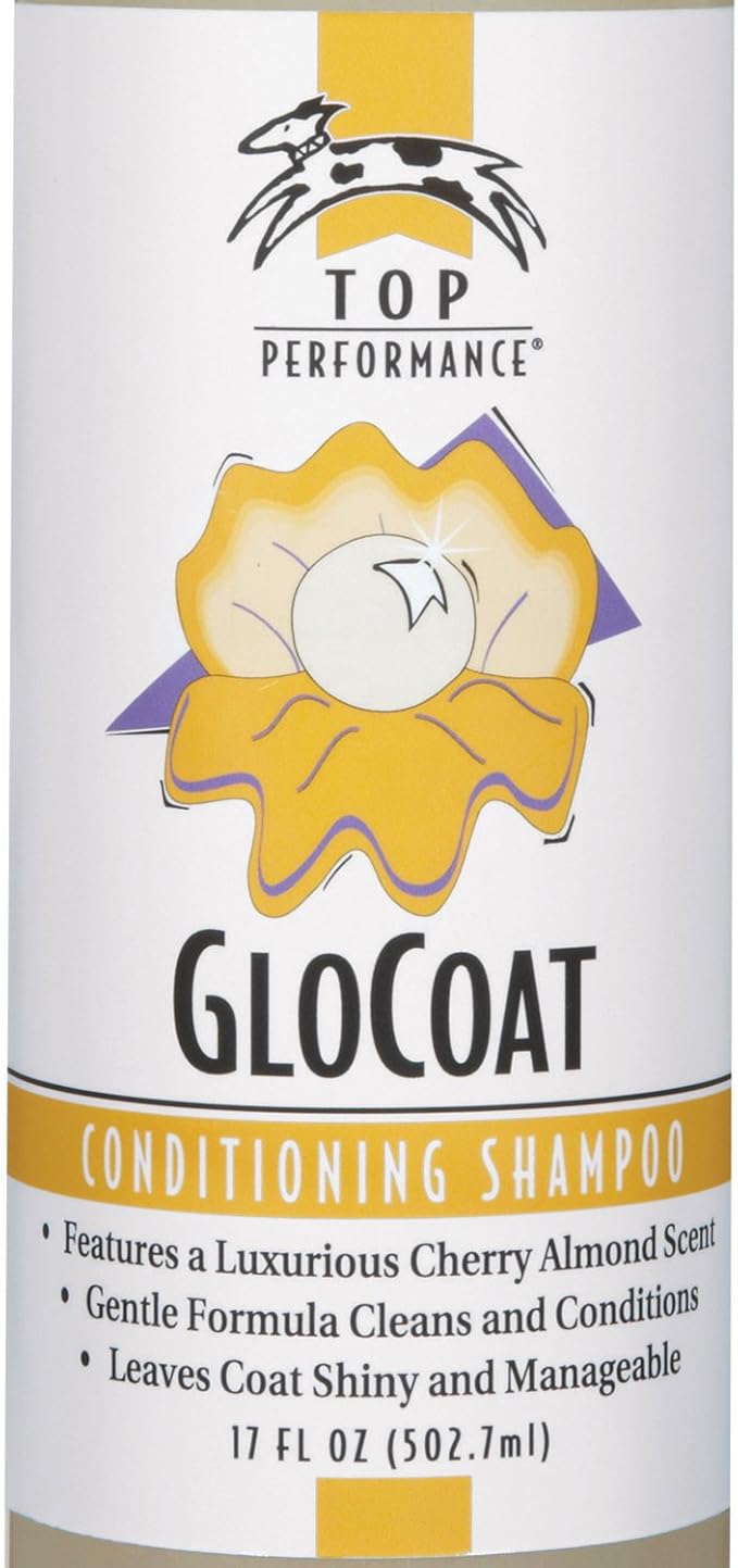 Top Performance GloCoat Conditioning Dog Shampoo 17 Oz. Bottle – Works to Eliminate Tough Tangles for Easy Combing Out