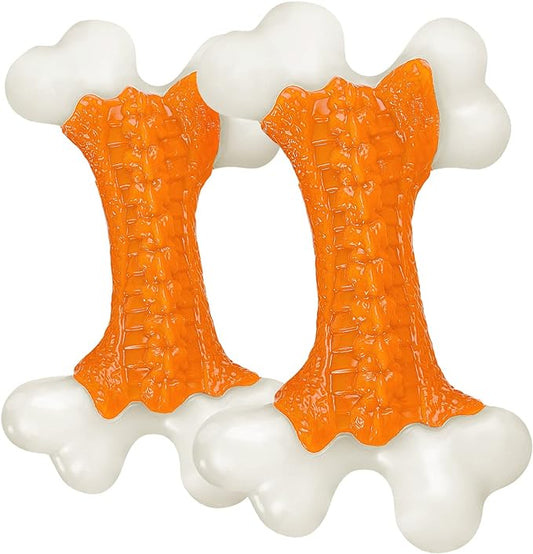 Tough Dog Toys, Dog Toys for Aggressive Chewers Large Breed, Aggressive Chew Toys for Large Dogs, Dog Bone Chew Toy Nylon Dog Toys for Large Dogs Extreme Chew Toys Indestructible