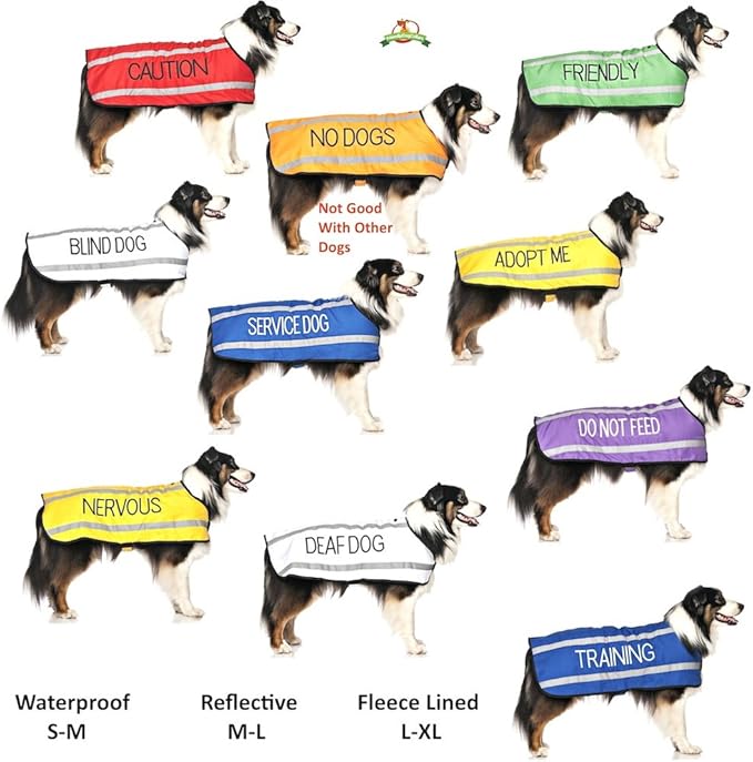Limited Blind Dog White Color Coded Alert Warning L XL Non-Pull Dog Harness Prevents Accidents by Warning Others of Your Dog in Advance