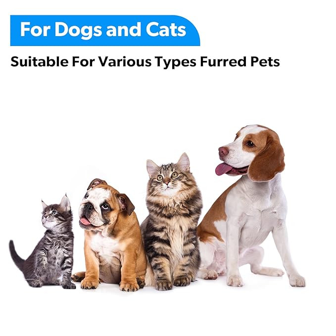 Pet Grooming Self Cleaning Slicker Brush for Cats and Dogs, Cats Brush for Shedding Hair, Removes Loose Hair & Tangles, Skin Friendly & Promote Circulation-Blue