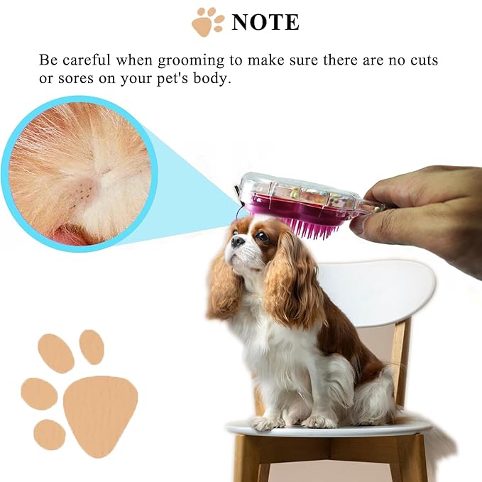 Soft Dog Brush for Small Dogs and Cat Brush for Shedding Dog Brush Hair Cleaning Comb
