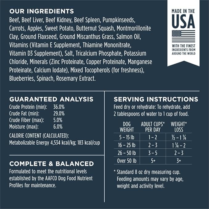 Instinct Freeze Dried Raw Meals Grain Free Dog Food, Dog Food Dry, Freeze Dried Dog Food, Raw Dog Food, Beef Recipe, 25 oz