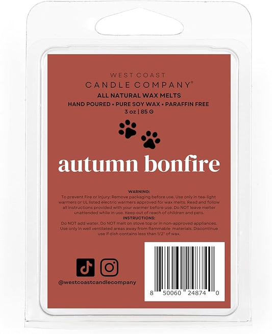 Pet Friendly Wax Melts | Pet Safe Wax Melts | All Natural Dog Safe Wax Melts | Non-Toxic Wax Melts | Pet Odor Eliminator | Pure Soy Wax Melts | Veterinarian Approved (Autumn Bonfire), 00850060248498