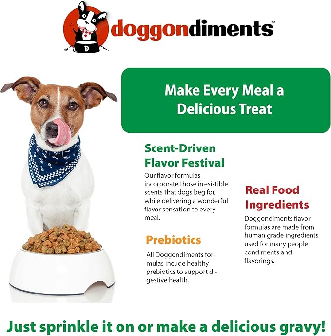 Southern Fried Chicken Flavor Dog Food Topper, Fun People Food Flavors, Powder, Dog Condiments for Meals, Dog Food Toppers for Dogs for Small & Large Breeds,