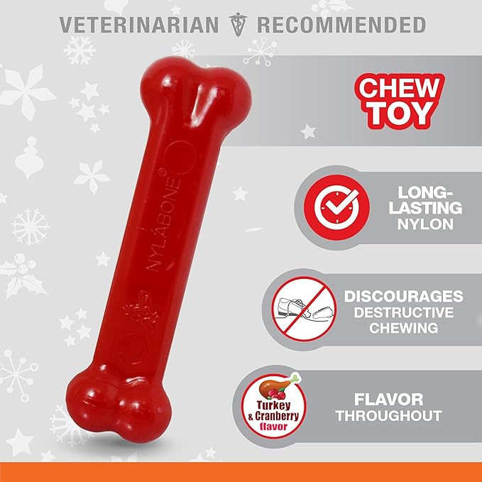 Nylabone Teething Puppy Chew Starter Kit, Two Puppy Chew Toys and Puppy Chew Treat, Puppy Supplies, Bacon & Chicken Flavor, Small/Regular (3 Count)