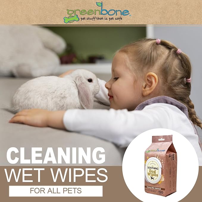 Soothing Dog Wipes - Honey Milk & Oatmeal -150 Wipes
