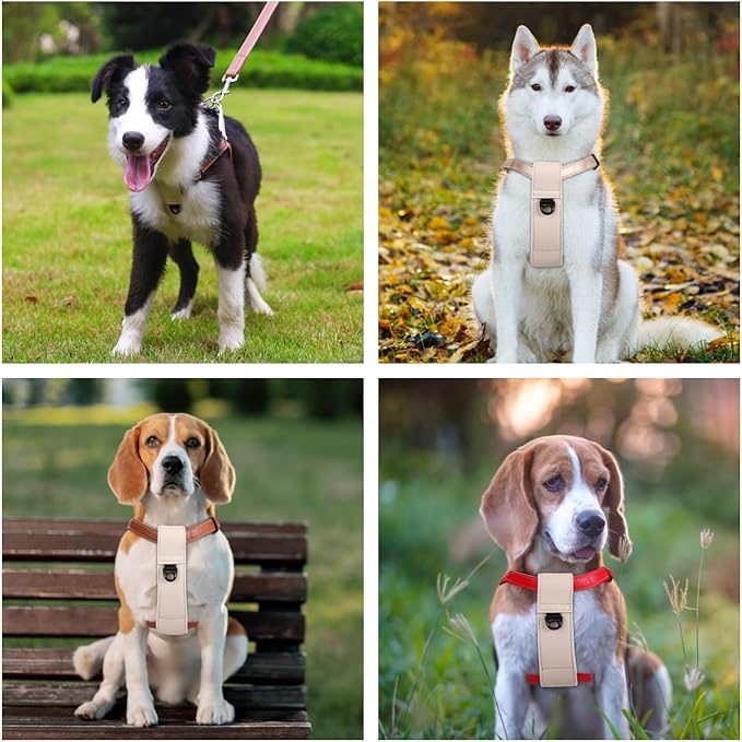Microfiber Leather No Pull Dog Harness: Comfortable and Easy-to-Use Vest for Training and Walking Your Samll Medium Large Puppy or Dog (Brown, XS)