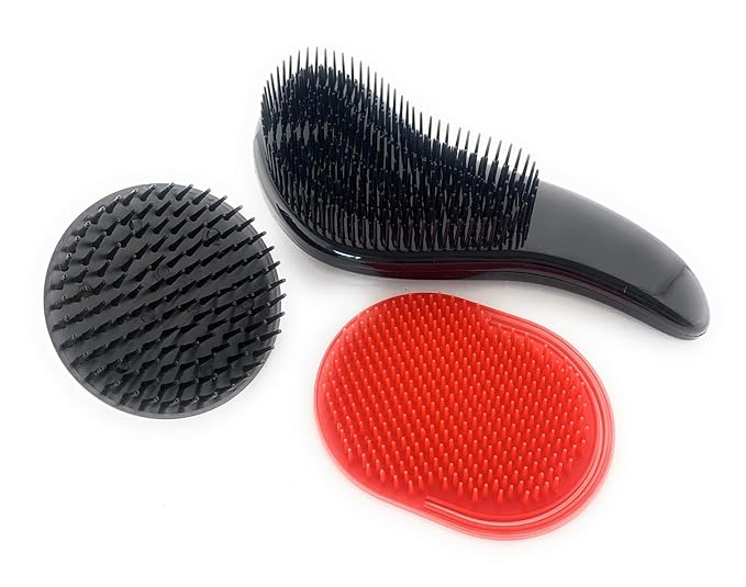 G.B.S Pet Deshedding Tools 3 Pack - Wave Fur Brush, Shampoo Brush, and Massager Brush - Perfect for Dogs or Cats