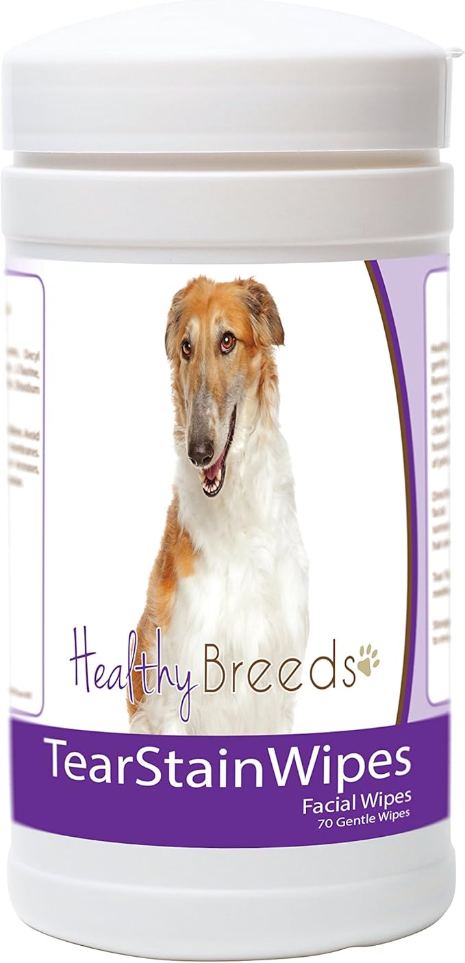 Healthy Breeds Borzois Tear Stain Wipes 70 Count