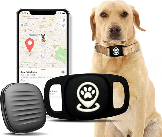 Pet Tracker for Dog, Dog Tracker Smart Pet Location Tracker with Tracker Holder, Item Finder MFi Certificated Tracking Device, No Monthly Fee, Works with Find My (iOS Only) No GPS Tracker