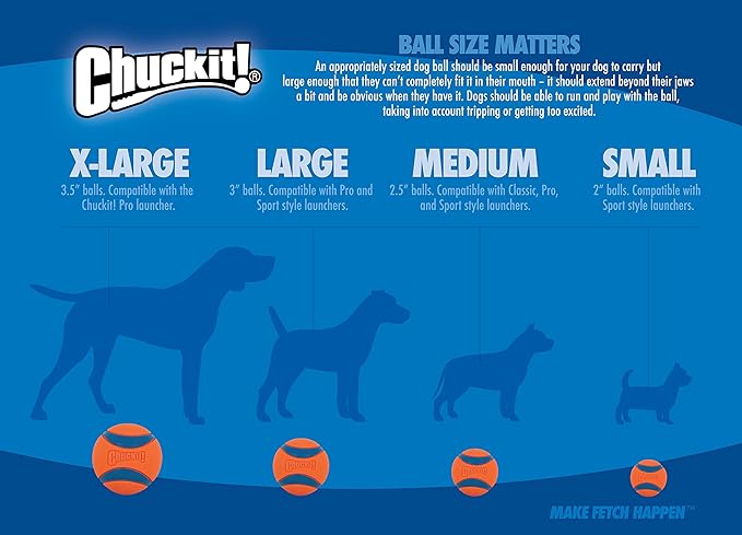 Chuckit! Air Fetch Ball Dog Toy, Medium (2.5 Inch Diameter), for dogs 20-60 lbs, Pack of 2