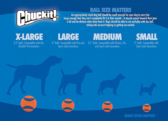 Chuckit! The Whistler Ball Dog Toy, Medium (2.5 Inch Diameter) for Dogs 20-60 lbs, Pack of 1