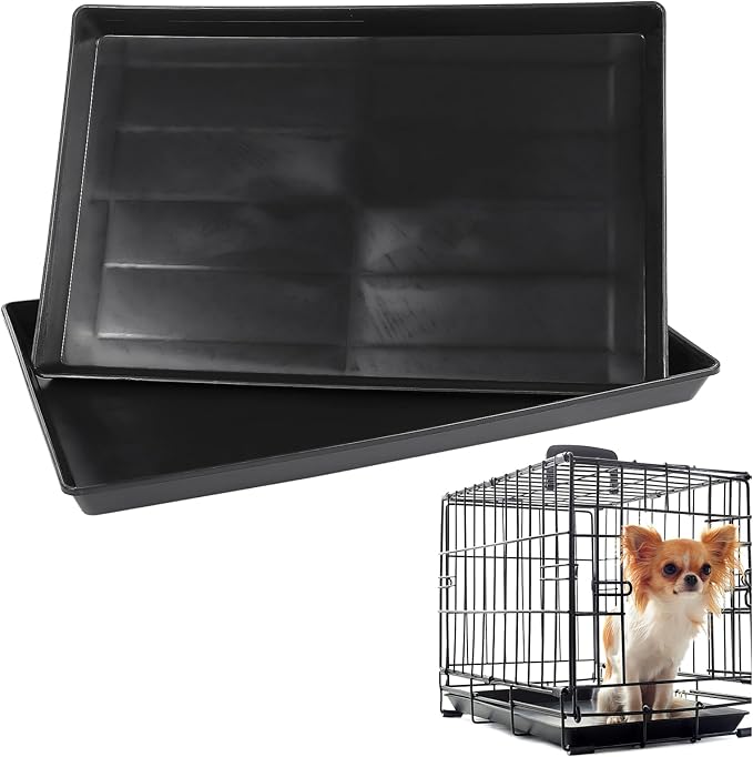 DOITOOL Dog Crate Tray Replacement:2PCS Crate Replacement Tray 17.2 Inch for Pet Cages, Crates, and Kennels for Dogs, Cats, Rabbits, Ferrets, and Critters