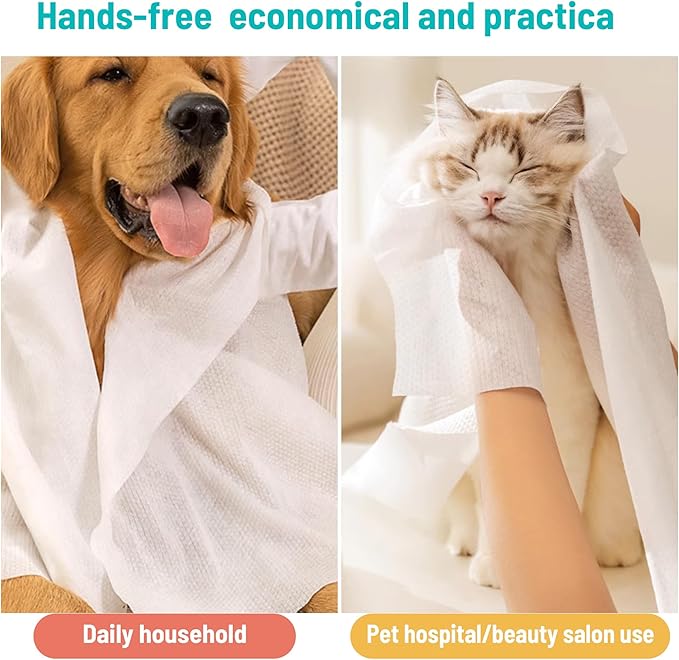 6 Pack Disposable Dog Towel,Soft Large Dog Bath Towels Made of Microfiber for Drying Dogs,Cats (6)