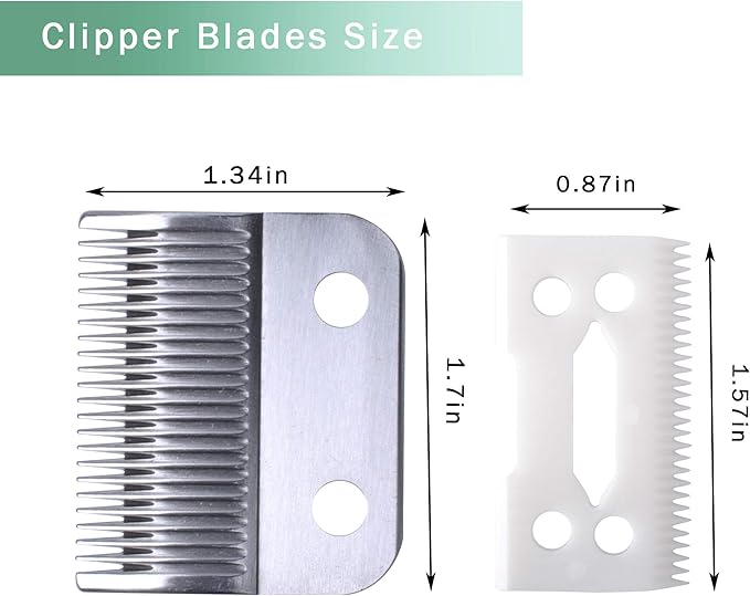 Replacement Clipper Blade Compatible with W-AHL #30-15-10 Pro Ion, Iron Horse, Show Pro Plus, U-Clip, and Deluxe U-Clip,Professional Pet Animal Dog Standard Adjustable Blade Set