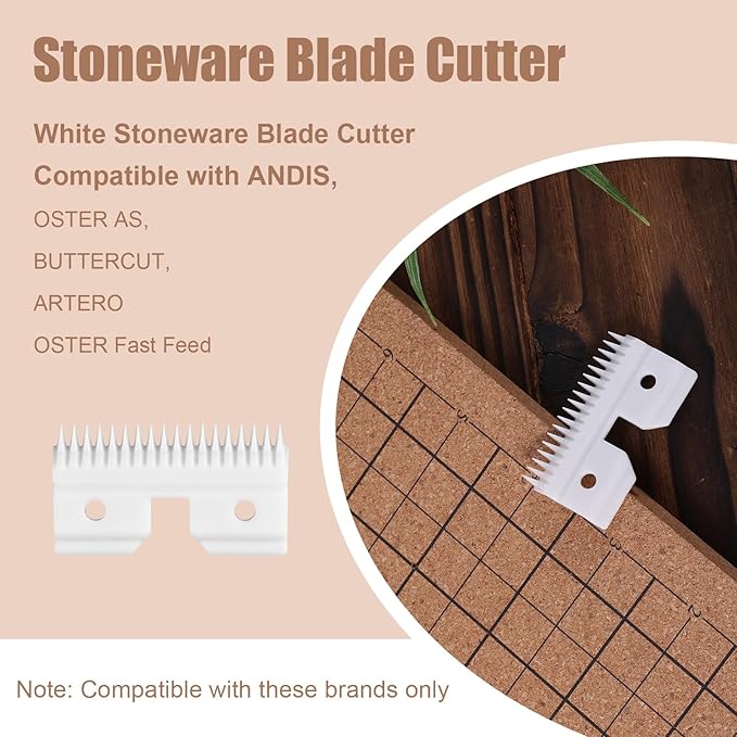 Replacement Blade for Andis Dog Clipper, Detachable Pet Dog Grooming Clipper Blades Fast Feed Ceramic Blades Compatible with Andis 64440 Oster A5 KM Series