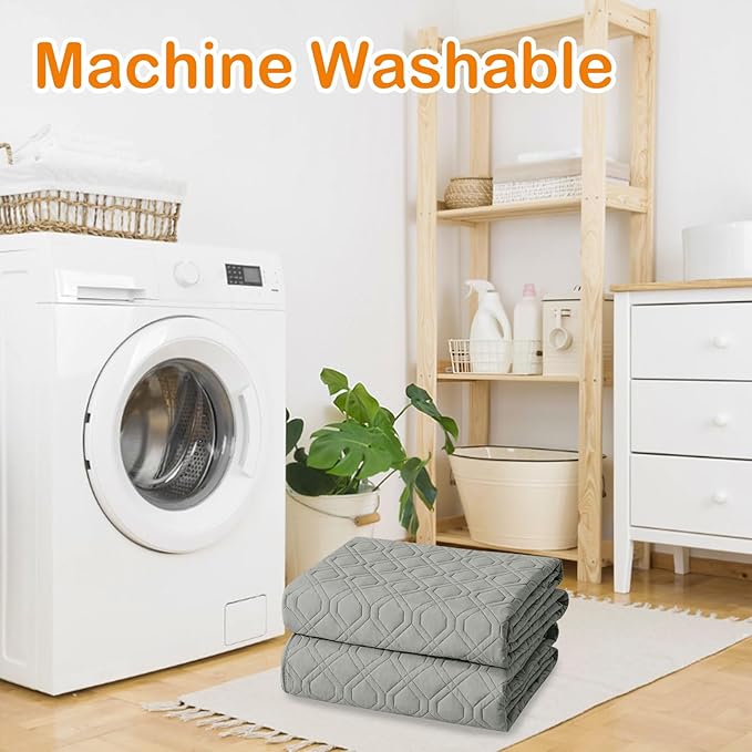 hyha Waterproof Dog Bed Blanket, Soft Dog Bed Cover Pet Blankets, Washable Couch Sofa Cover for Dogs, Reversible Pet Sofa Covers for Furniture (82x82 Inch, Grey/Dark Grey)