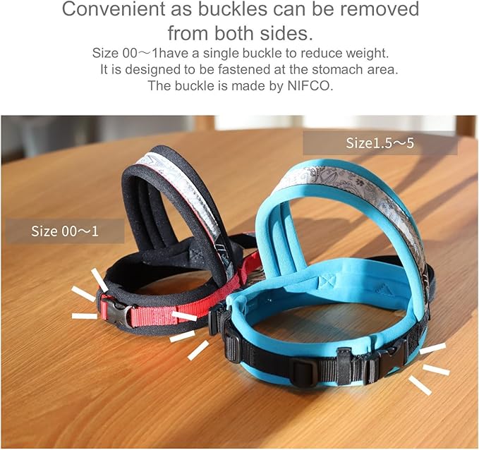 hakusan】 New Just Fit Dog Harness Dragon - Reflective, Paisley, Stress-Free, Japanese Made,one-touch buckles,easily put on,(Red×Black, 3)