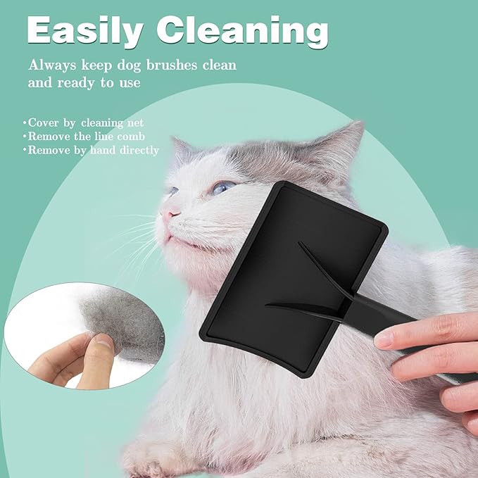 Large Firm Slicker Brush for Dogs Goldendoodles - Extra Long Pin Slicker Brush for Large Dog Pet Grooming Wire Brush and Deshedding - Removes Long and loose Hair - Undercoat - 25mm(1")(Black)