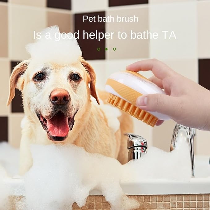 Dog Bath Brush - Massage Brush,Hair Removal Brush,Many Colours AvailableCleaning & GroomingPet Supplies Dog Bath Supplies(Pink)
