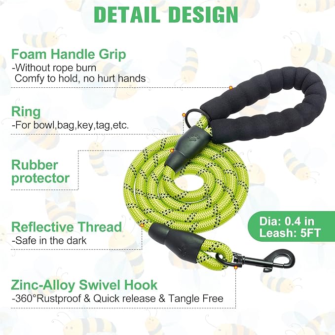 BEAUTYZOO Step in Dog Harness and Leash Set,Reflective Dog Harness No Pull No Choke Puppy Harness for Small Medium Large Dogs Cats,Soft Padded Mesh Vest Harnesses for Girl and Boy Pets, Bee XS