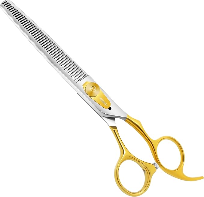 HASHIMOTO Thinning Shears for Dogs, Dog Thinning Shears for Grooming, 46 Teeth, 7.0 inch, 30% Thinning Rate, Light Weight, Balanced.